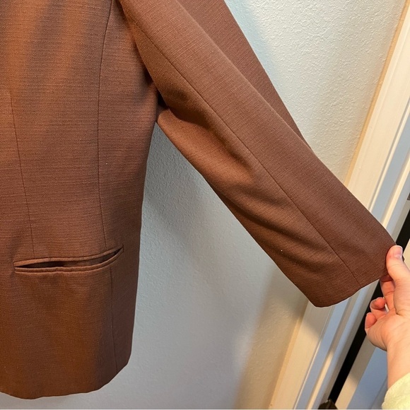 Women’s vintage Pendleton brown suit set blazer and skirt size 14 - Picture 5 of 9